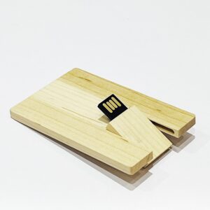 Wooden Card USB Flash Drive 16GB with Engraved Logo
